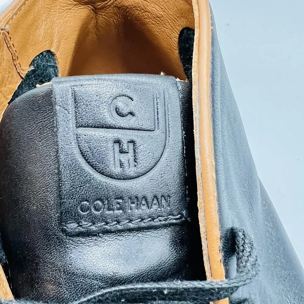 Cole Haan Boots Men 9 Black Leather Grand OS Chukka Casual Sneaker Shoes Comfort